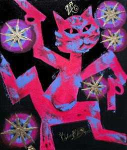 Lebhafter Neon-Kater von Kanat Ibragimov