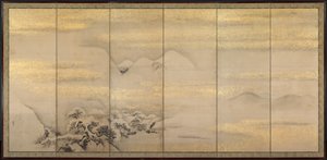 Sommer- und Winterlandschaften (eines von einem Paar) von Kano Naonobu
