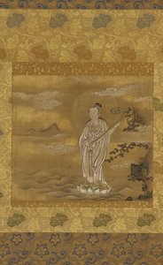 Bodhisattva überquert das Meer, Edo-Periode, 17. Jahrhundert von Kanō Tan’yū