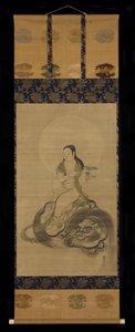 Monju Bosatsu (Tinte und Farbe auf Papier)