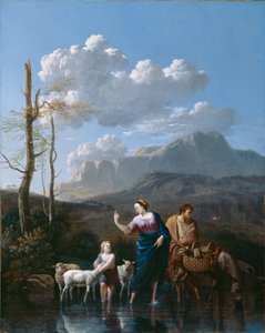Rückkehr der Heiligen Familie aus Ägypten von Karel Dujardin