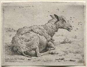 Das Schaf und die Fliegen von Karel Dujardin