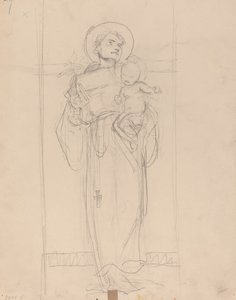 Stehender Heiliger mit dem Christkind