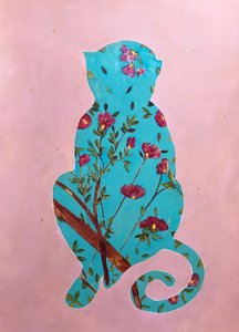 Florale Affensilhouette von Karenina Fabrizzi