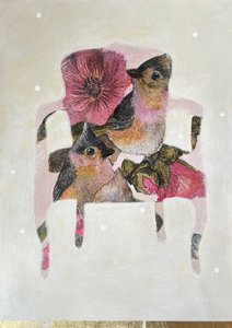 Shabby Chic Florale Vögel von Karenina Fabrizzi