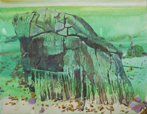 Grünes Steinufer von Karin Bos