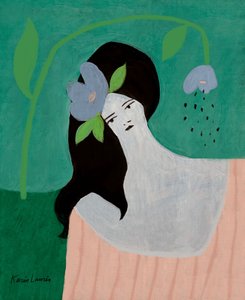 Blaue Blumenfantasie von Karin Lauria