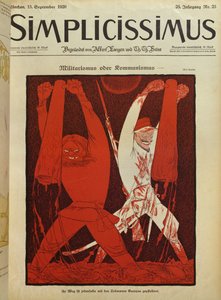 Militarismus oder Kommunismus, Titelbild von 