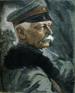 Erster Weltkrieg: Porträt des deutschen Soldaten Erich von Falkenhayn von Karl Bauer
