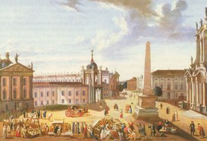 Alter Markt von Potsdam mit Stadtschloss (mit Blick zur Schlossstraße) von Karl Christian Wilhelm Baron