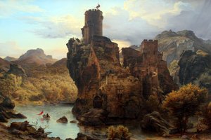 Ritterburg - Felsenschloss von Carl Friedrich Lessing