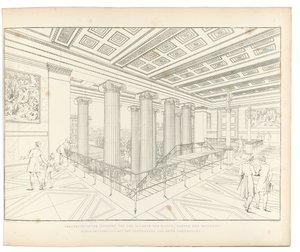 Altes Museum Berlin: Blick auf die Treppe, 1852 von Karl Friedrich Schinkel