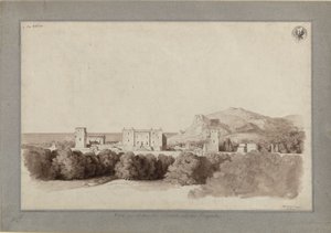 "Altmaurischer Palast des Prinzen Butera auf der Bagaria bei Palermo" / Villa des Principe Butera auf der Bagaria von Karl Friedrich Schinkel