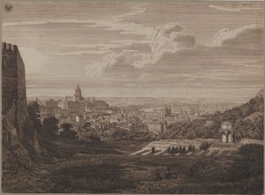 Ansicht von Prag vom Laurenziberg aus von Karl Friedrich Schinkel