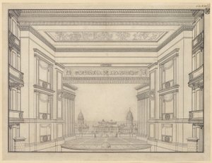 Berlin. Schauspielhaus am Gendarmenmarkt, Bühne von Karl Friedrich Schinkel