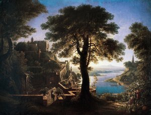 Schloss am Fluss von Karl Friedrich Schinkel