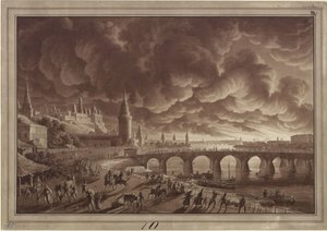 Der Brand von Moskau von Karl Friedrich Schinkel
