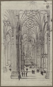 Innenansicht von Sankt Stephan in Wien von Karl Friedrich Schinkel