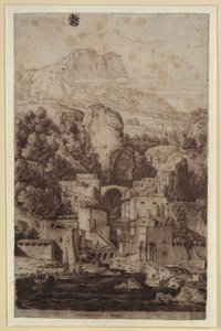 "Stadt Amalfi am Golf von Salerno" von Karl Friedrich Schinkel