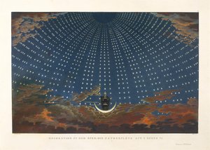 Bühnenbild für die Oper Die Zauberflöte von Wolfgang Amadeus Mozart von Karl Friedrich Schinkel