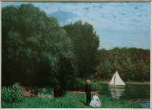 Landschaft mit Segelboot