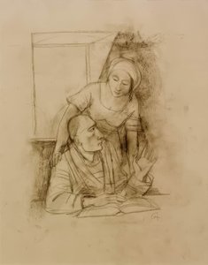 Paar am Fenster von Karl Hofer