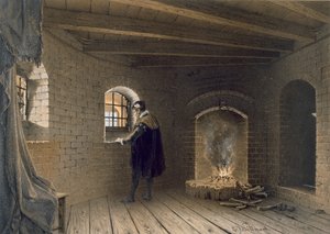 Gefängnis von Herzog Johann, Sohn von Gustav I., in Gripsholm, nach Eriks Absetzung, veröffentlicht ca. 1853-64