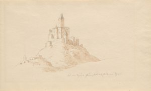 Das alte Schloss Gutenfels bei Kaub am Rhein