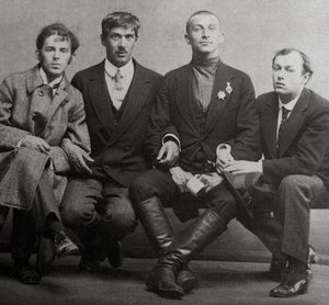 Osip Mandelstam, Korney Chukovsky, Benedikt Livshits und Yury Annenkov, 1914