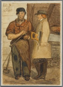 Zwei Steinmetze, 1864 von Karl L.H. Mueller