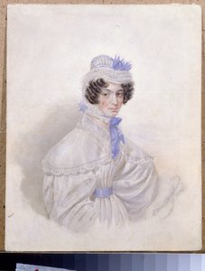Porträt von Anna Borisovna Bakunina (1802-1835) von Karl Pavlovich Bryullov