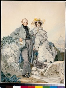 Porträt von Grigory Nikanorovich und Varvara Alexeyevna Olenin
