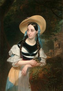 Porträt der Sängerin Fanny Tacchinardi Persiani, 1812-1867, 1834 von Karl Pavlovich Bryullov