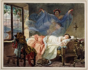 Träume eines jungen Mädchens bei Tagesanbruch von Karl Pavlovich Bryullov