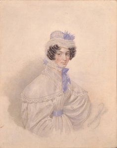 Porträt von Anna Borisowna Bakunina, 1835 von Karl Pavlovich Bryullov