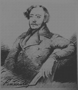 Nikolay Platonovich Ogarev 1813-1877, ca. 1840 von Karl Reichel