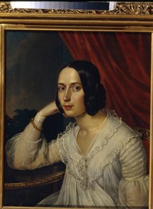 Porträt von Natalia Alexejewna Tuschkowa Ogarewa (1829-1913) von Karl Reichel