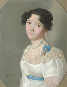 Porträt der Gräfin Agrafena Yuryevna Obolenskaya 1789-1829, geb. Neledinskaya-Meletskaya, 1812 von Karl Wilhelm Bardou