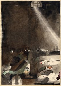 Fünf-Uhr-Tee in der Leichenhalle, 1935 von Karlis Padegs