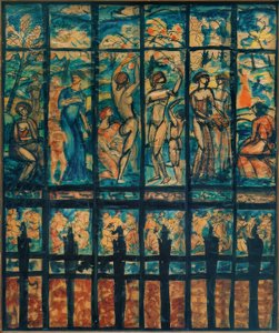 Entwurf für Glasfenster von Karoly Kernstok