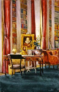 Bibliothek, Althorp, Northamptonshire, ca. 1890
