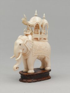 Schwarzer König, Schachfigur, Indien, um 1820