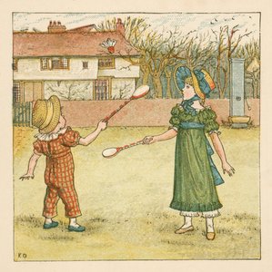 Federball spielen von Kate Greenaway