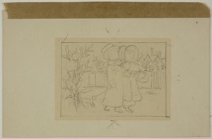 Zwei Figuren beim Gehen von Kate Greenaway