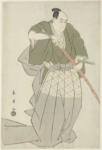 Momonoi Wakasanosuke zieht ein Schwert Momonoi Wakasanosuke zieht eines seiner zwei Schwerter von Katsukawa Shunei