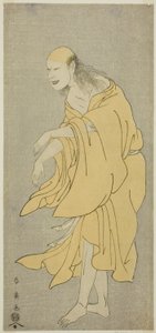 Onoe Matsusuke I als der Geist des Kriegers Ki no Natora, in Kiku no En Mukashi no Miyako von Katsukawa Shun