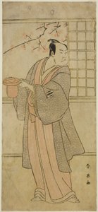 Der Schauspieler Kataoka Nizaemon VII als Yoshidaya Kizaemon im Stück Edo Sunago Kichirei Soga, aufgeführt im Miyako-Theater im ersten Monat, 1795