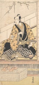 Der Schauspieler Matsumoto Koshiro IV sitzt in einem äußeren Raum, 1789 von Katsukawa Shun