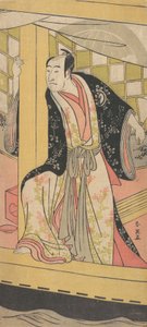 Der Schauspieler Sawamura Sojuro 3. als Mann in einem Vergnügungsboot von Katsukawa Shun