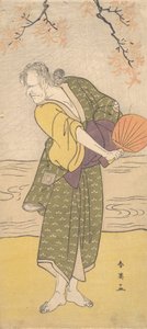 Unbekannter Schauspieler der Ichikawa-Linie als alte Frau, ca. 1795